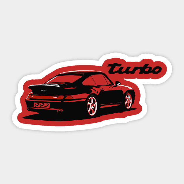 993 turbo Sticker by retroracing